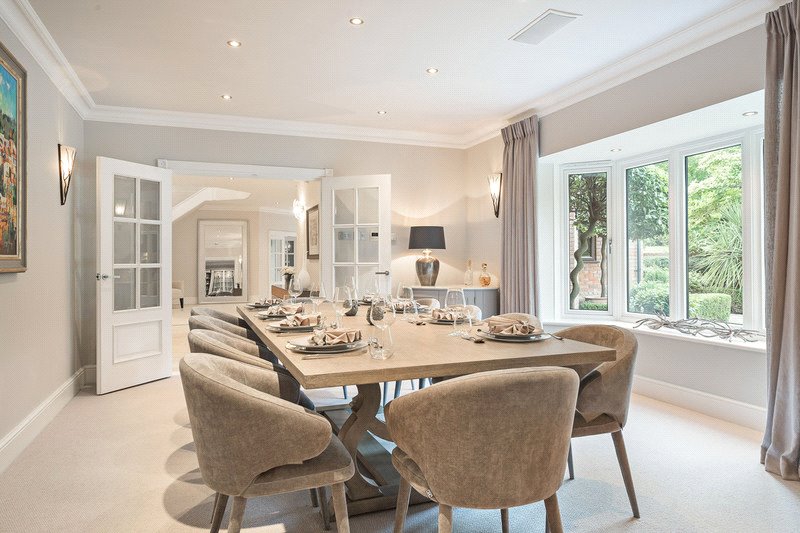 bright contemporary dining room in Ascot fine and country