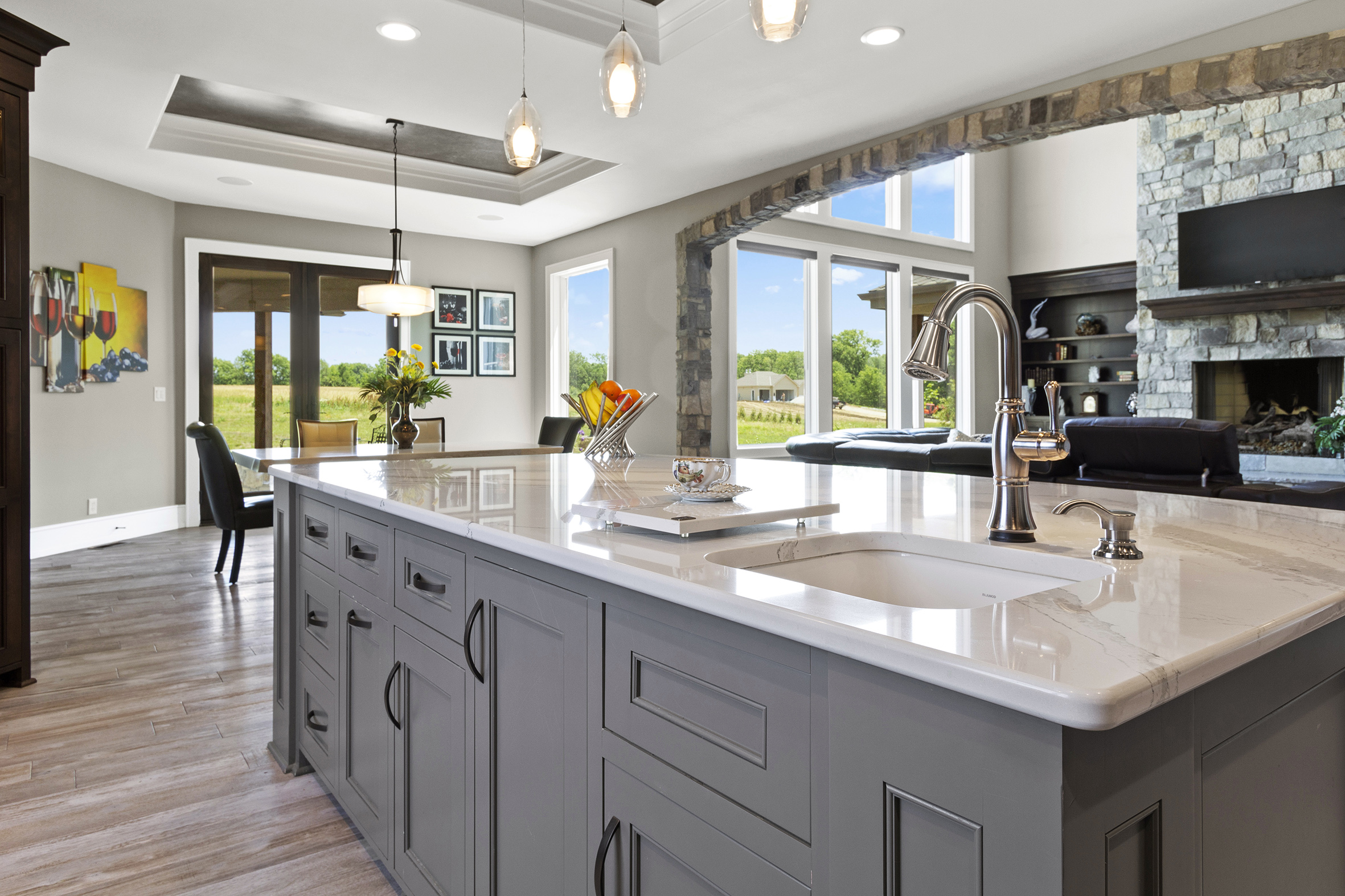 Luxury grey kitchen photograph