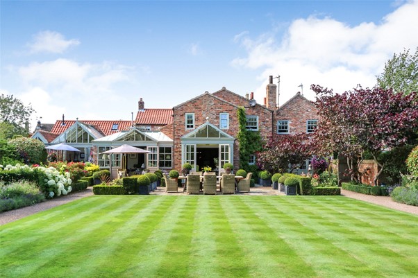 luxury prestigious country home with cottage and terrace dream family house