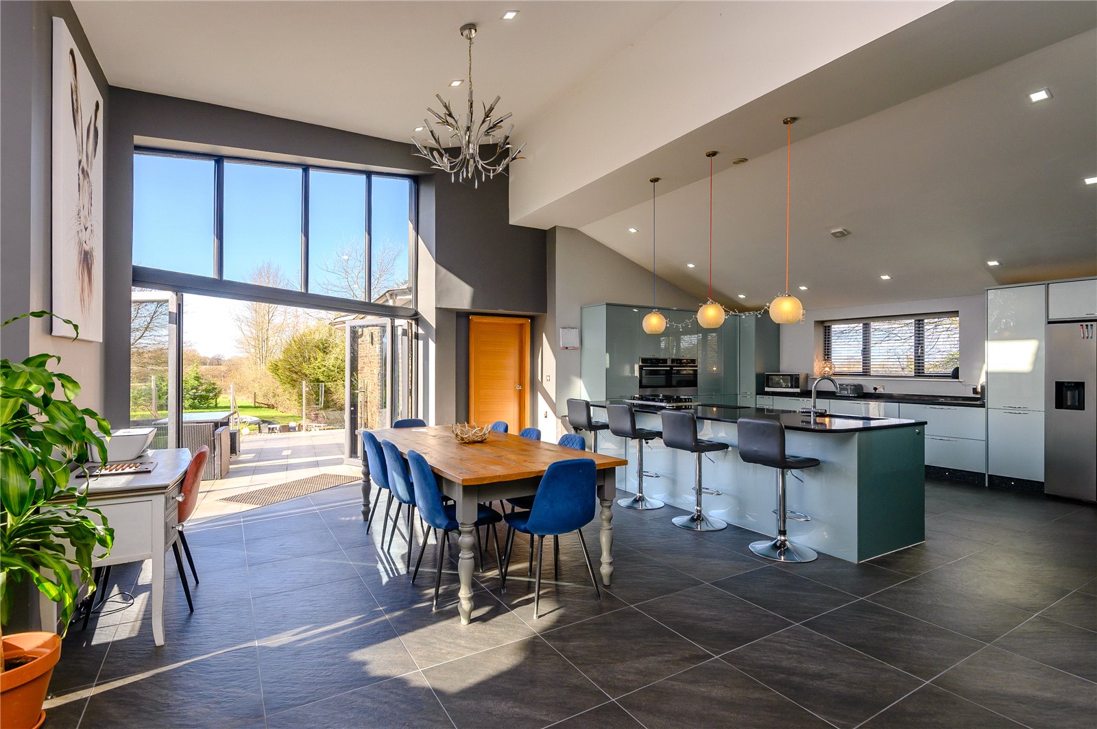 modern luxury country kitchen with high ceilings in Bristol
