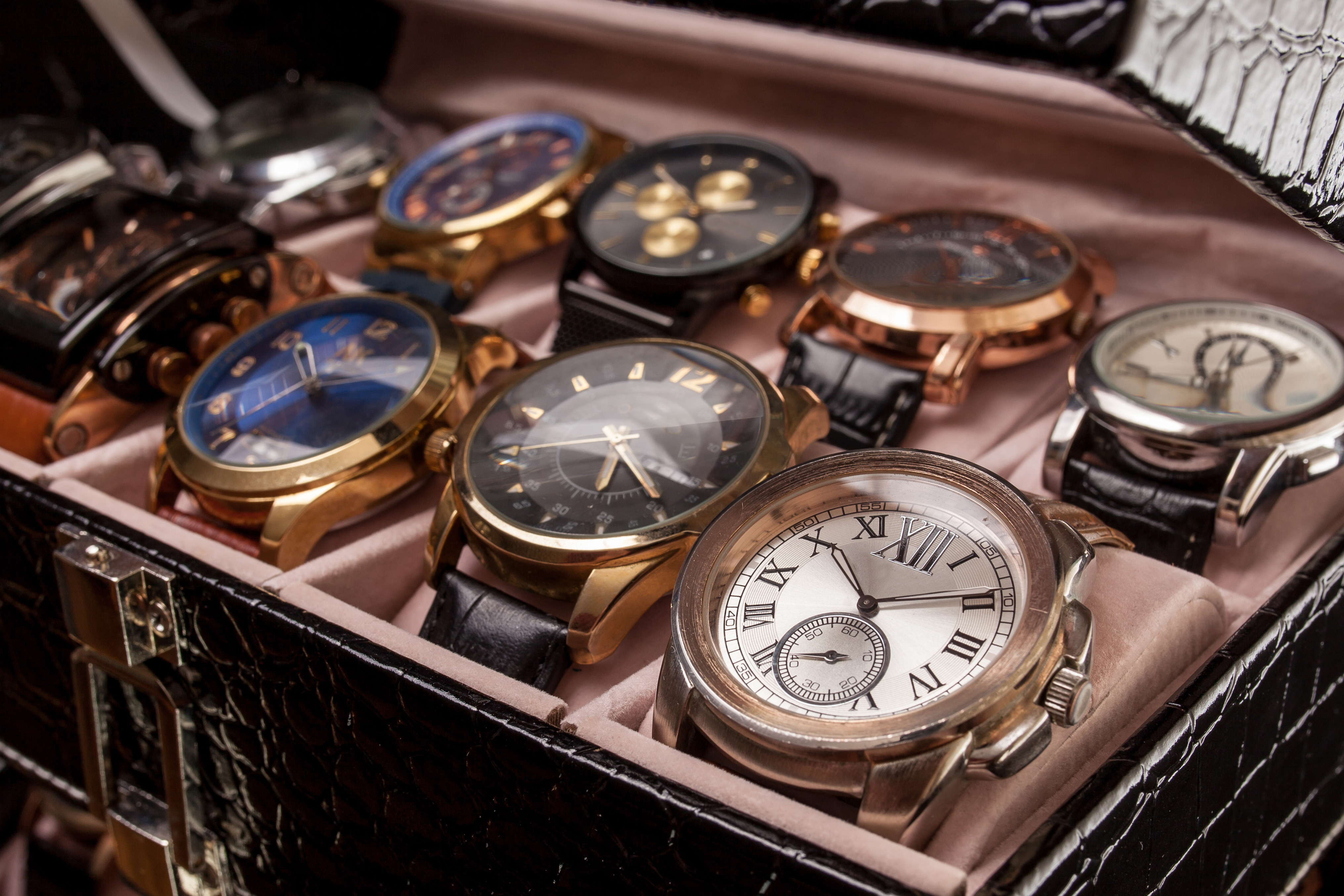 Store your watches in a display case or a safe