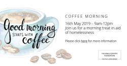 Good mornings start with coffee! Annual coffee morning returns this May
