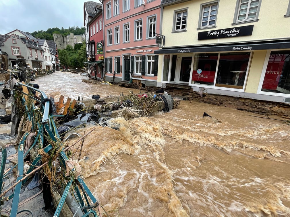 The city centre of Bad Münstereifel, Germany, was left devastated by flood waters Source - Action Press REX Shutterstock