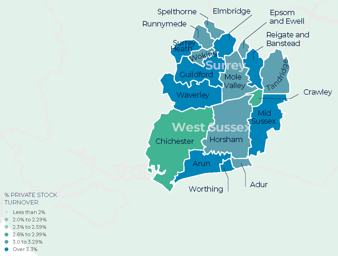 Southern Home Counties Winter Map
