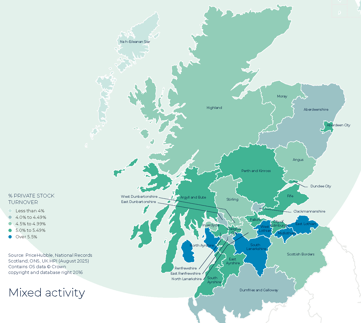 Scotland Winter Map