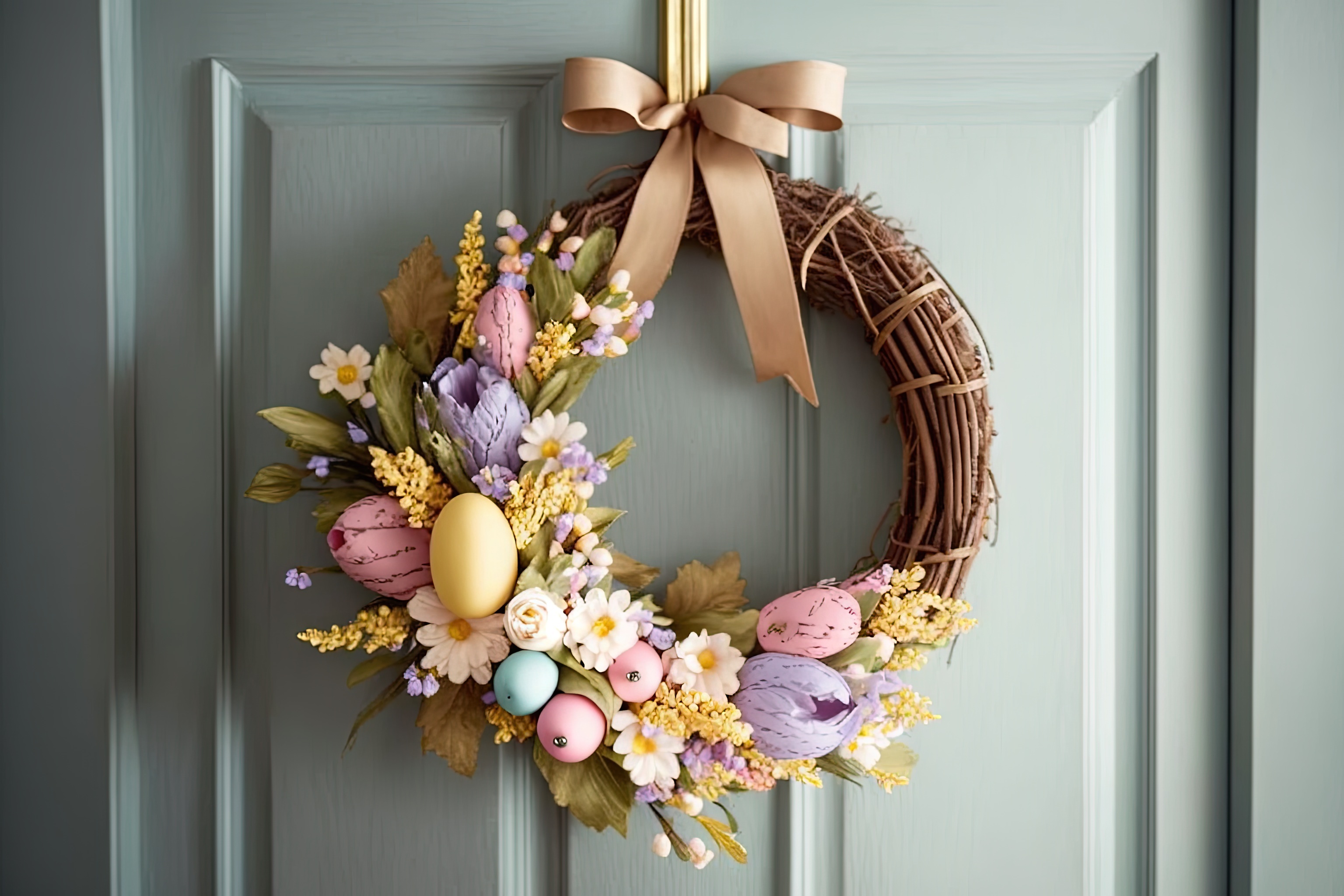 Beautiful door decorations needn’t be confined to Christmas
