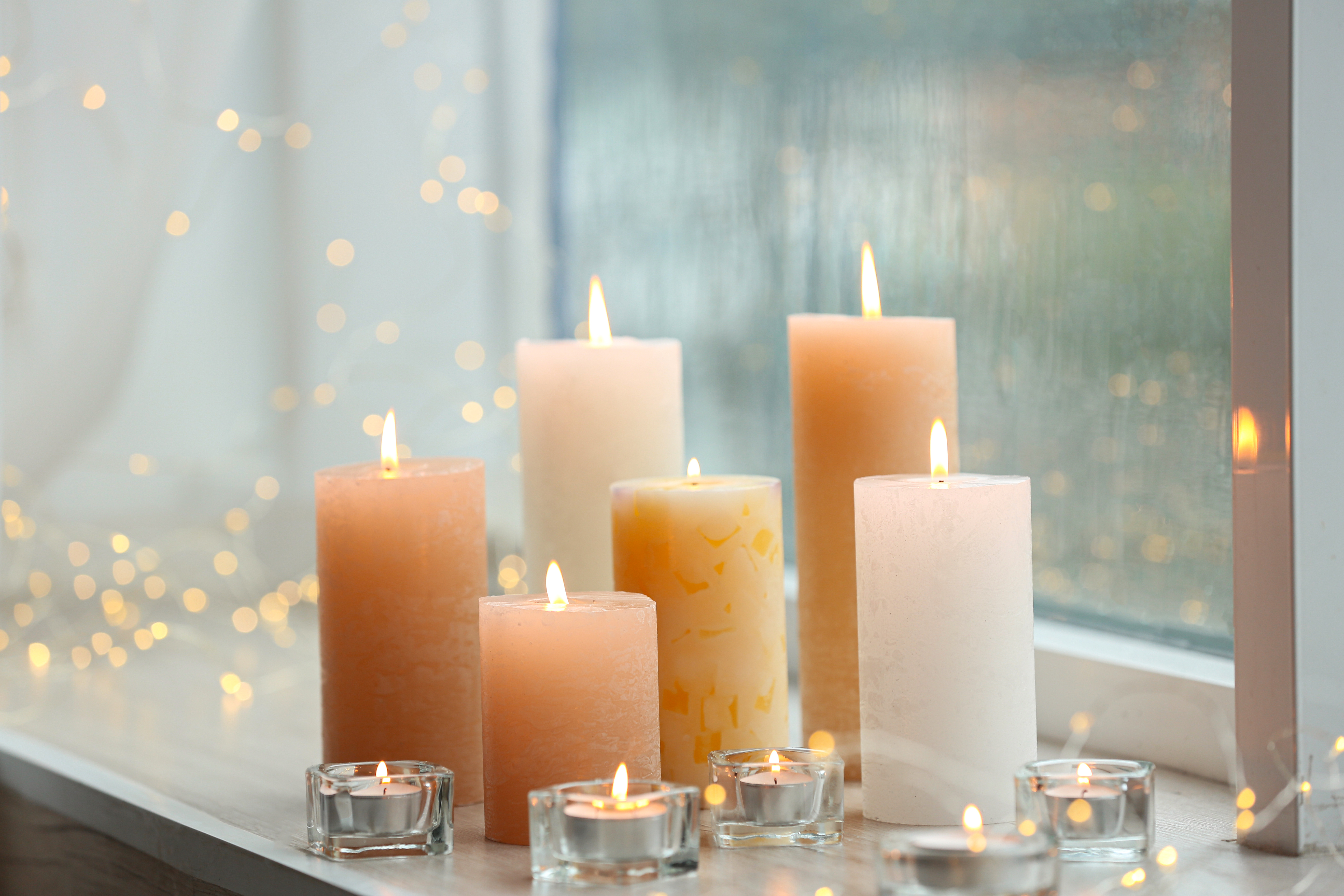 candles fairy lights interior design