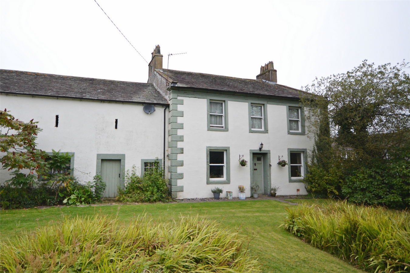 Cumbria white sage green country period home