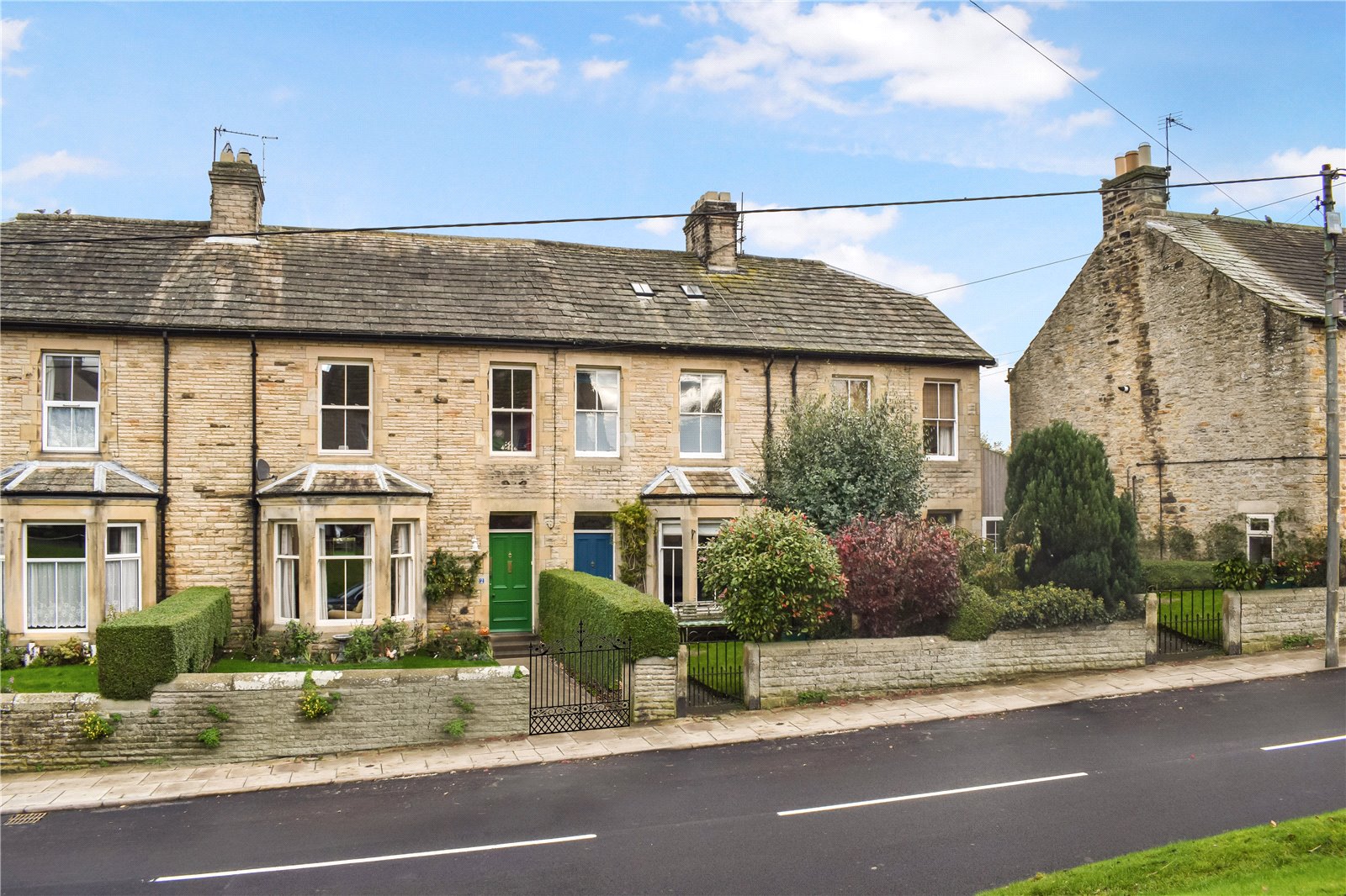 Durham pretty stone terraced houses with gardens