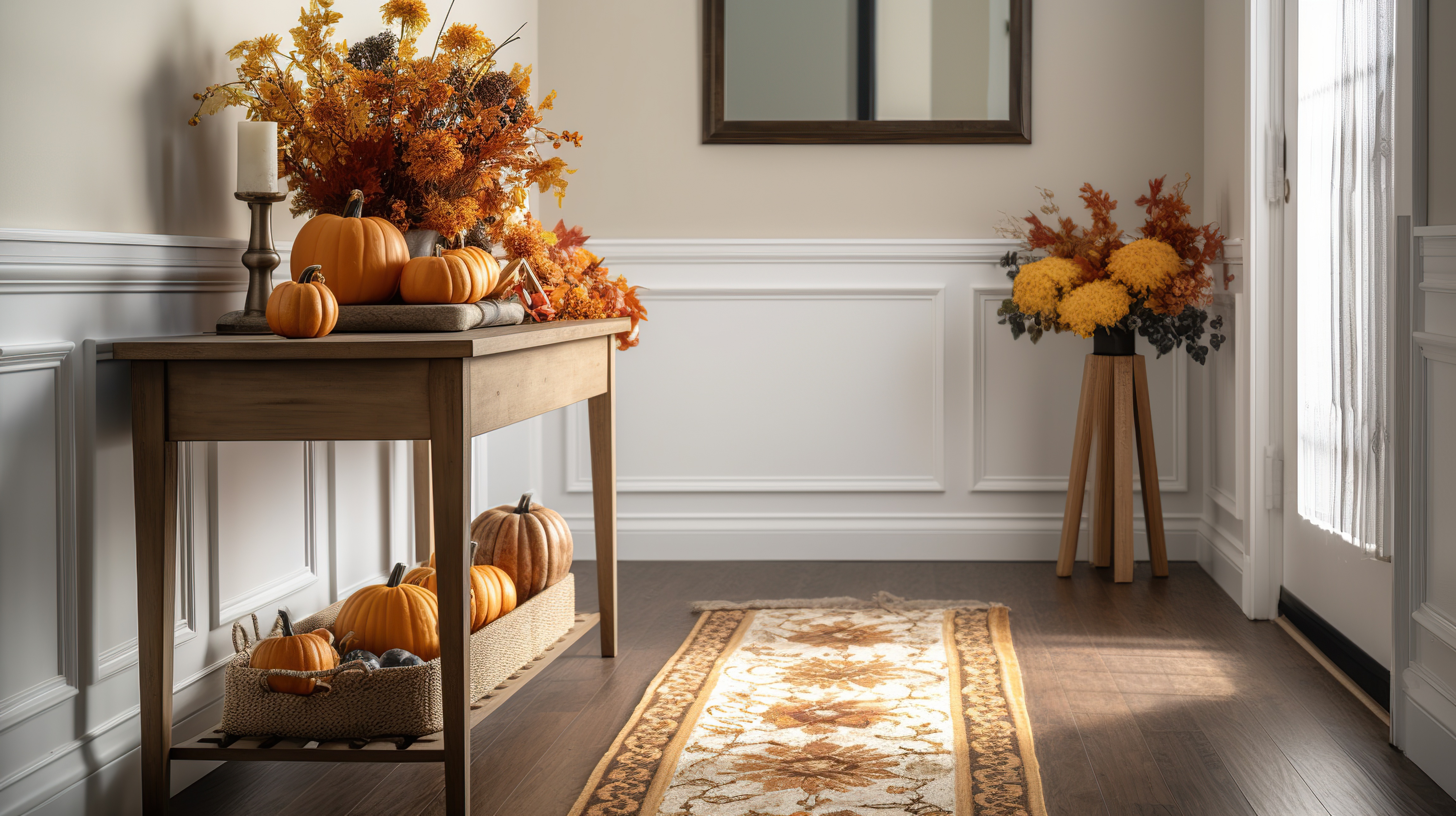 Embrace the beauty of the season by incorporating some autumn-themed decorations
