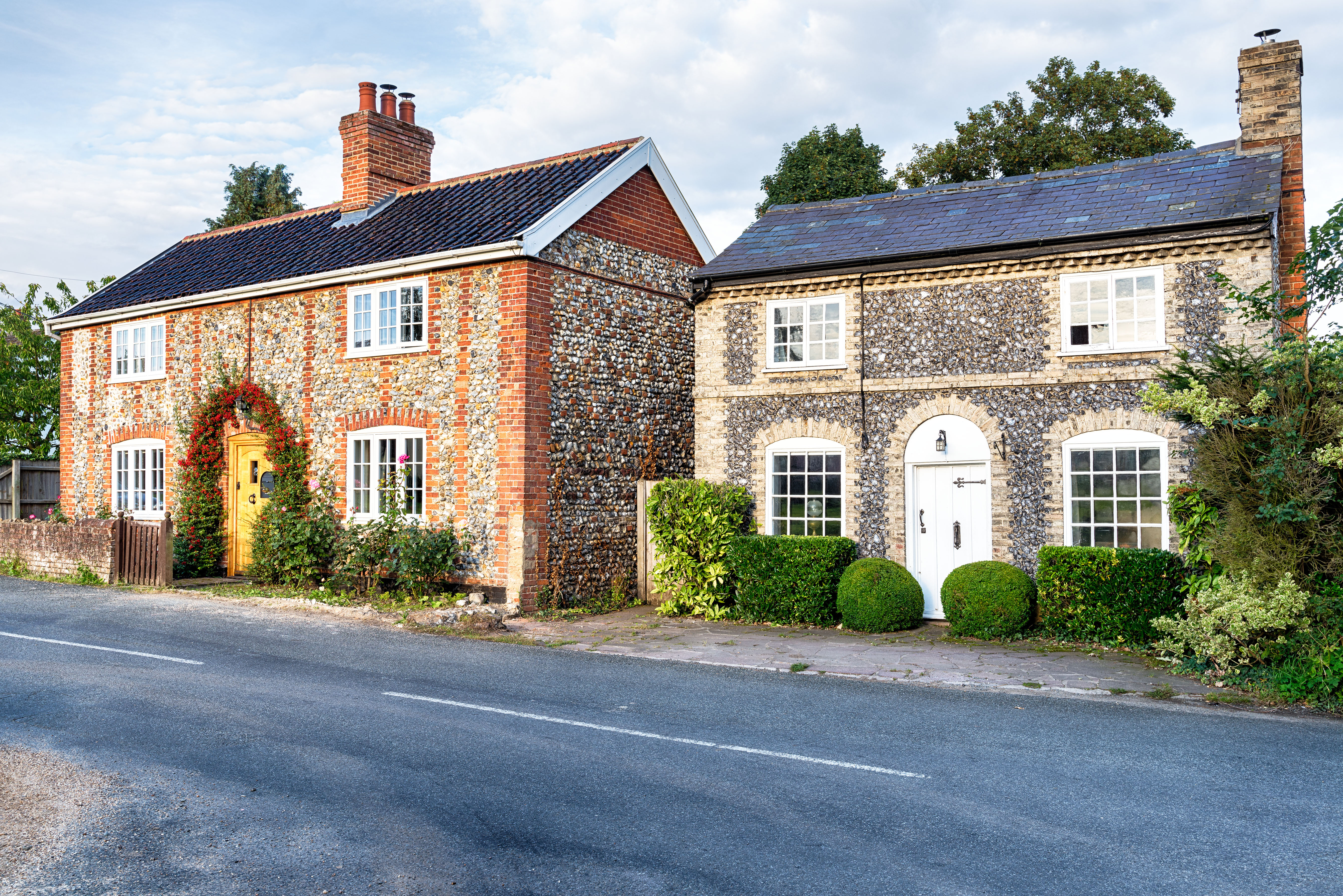 Flint Cottages in Norfolk