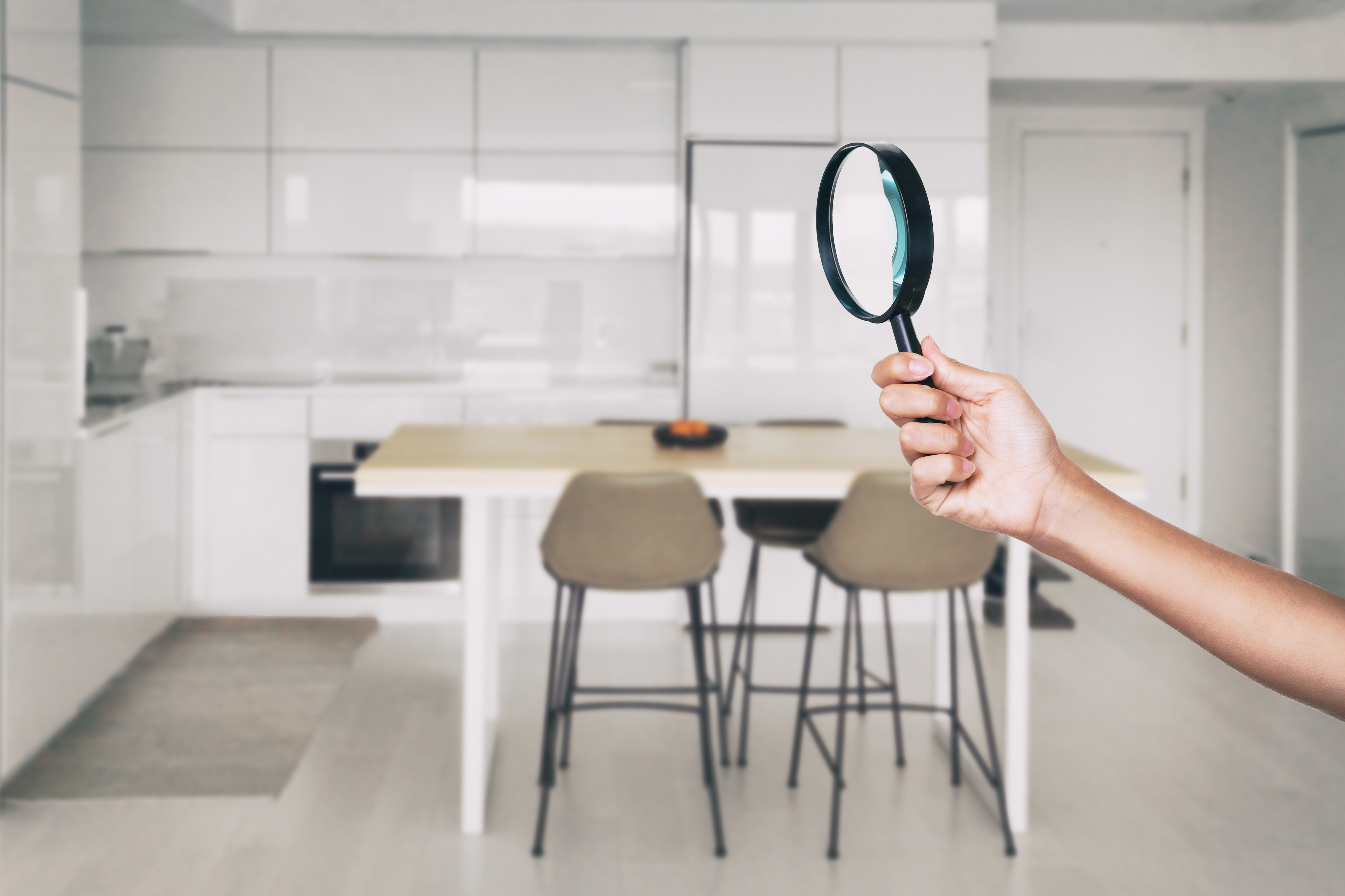 House inspection kitchen magnifying glass