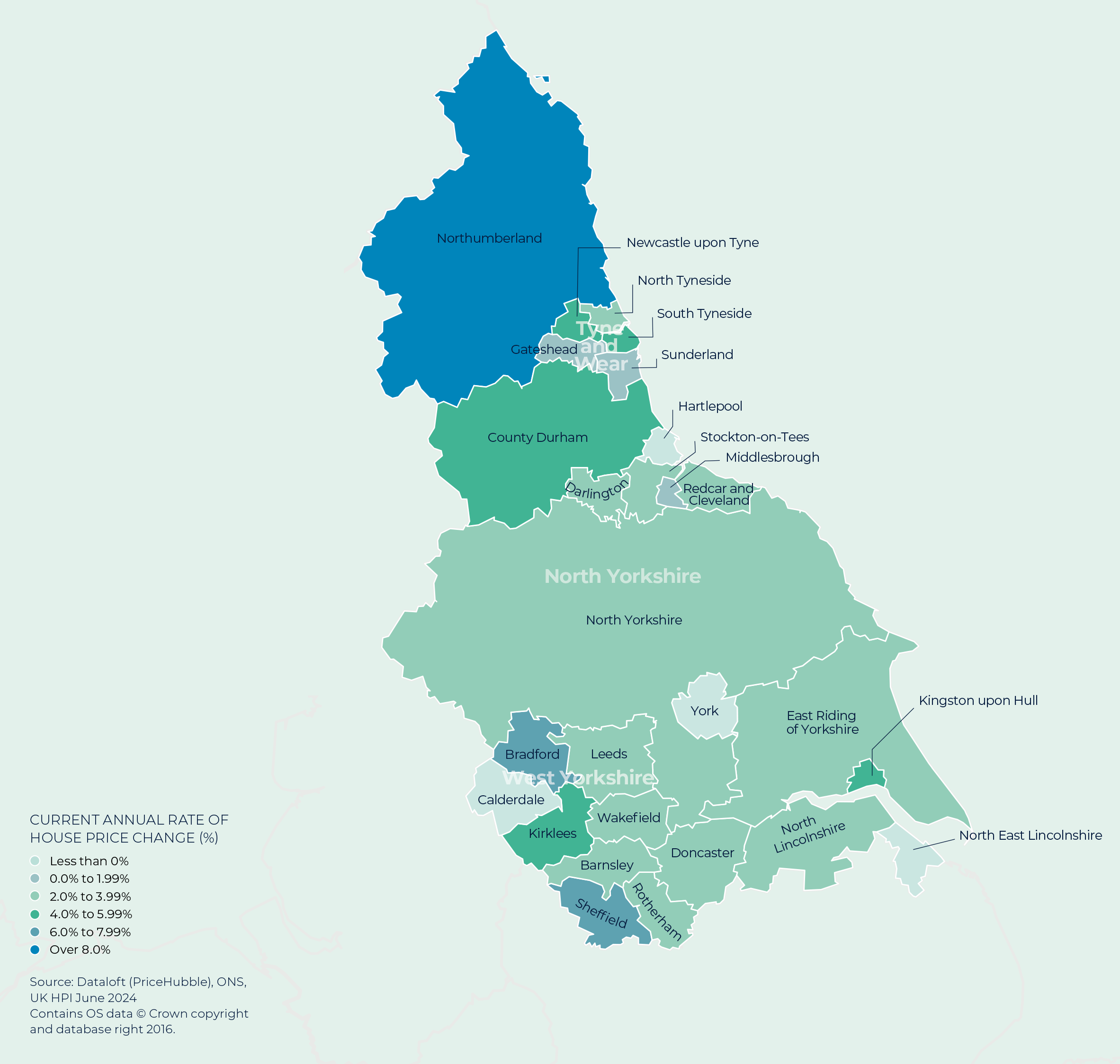 MAP North East Property Market