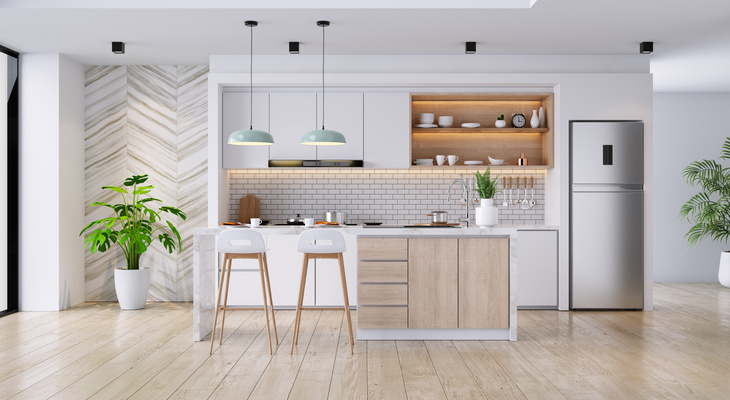 modern_white_kitchen_with_hardwood_floors