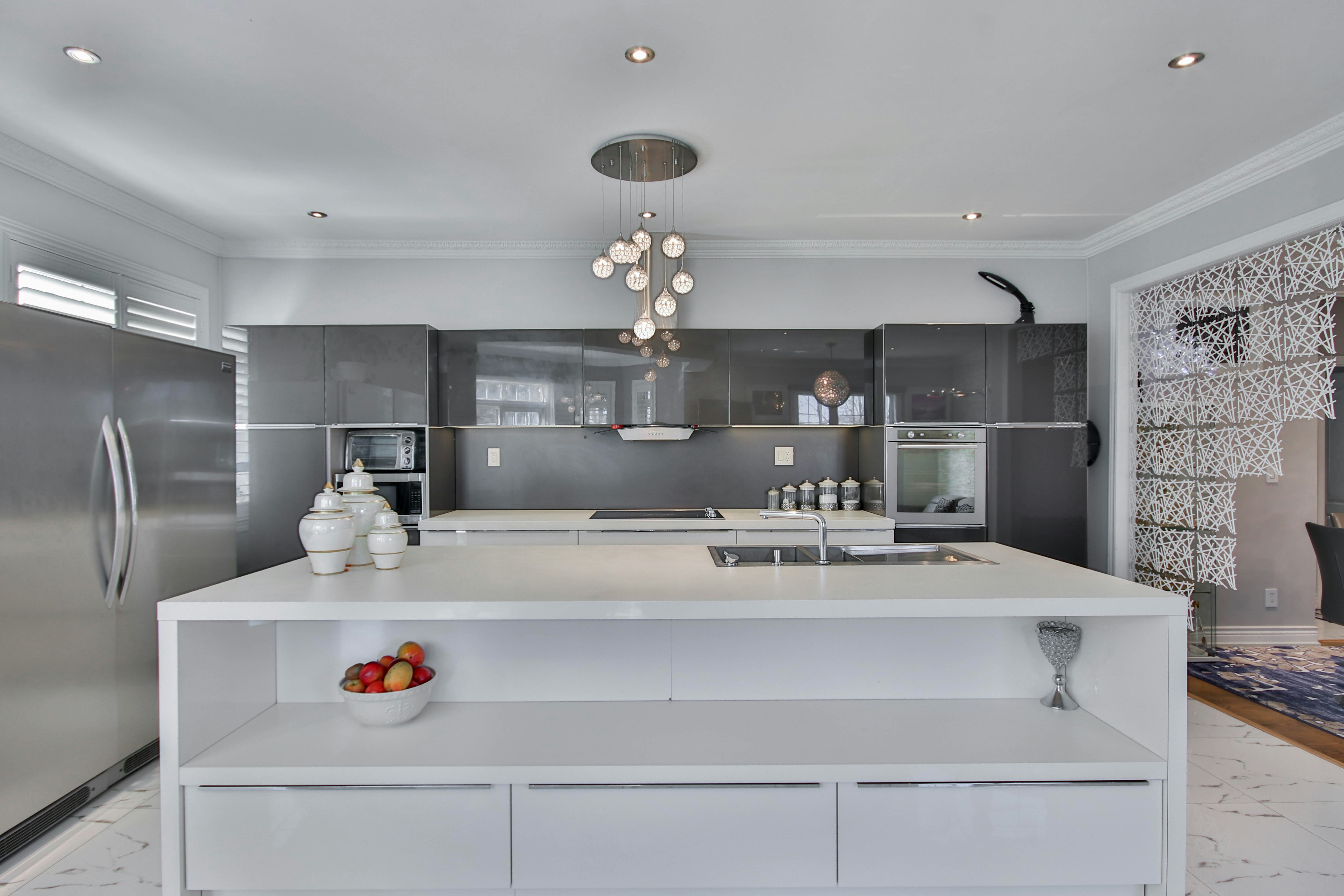 stylish white kitchen