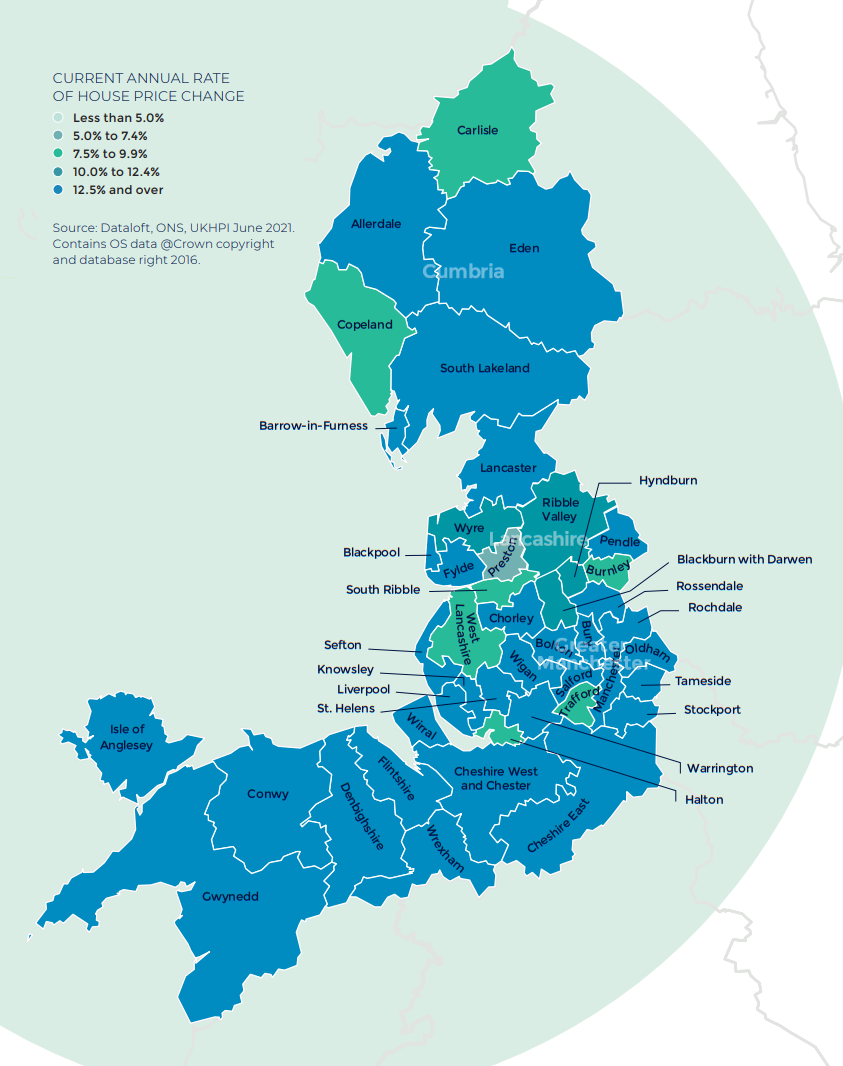 North West Autumn regional property market report map UK