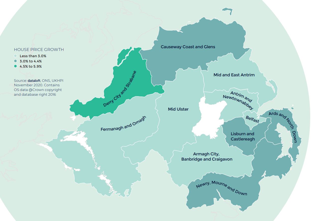 Northern Ireland regional property market report house price growth