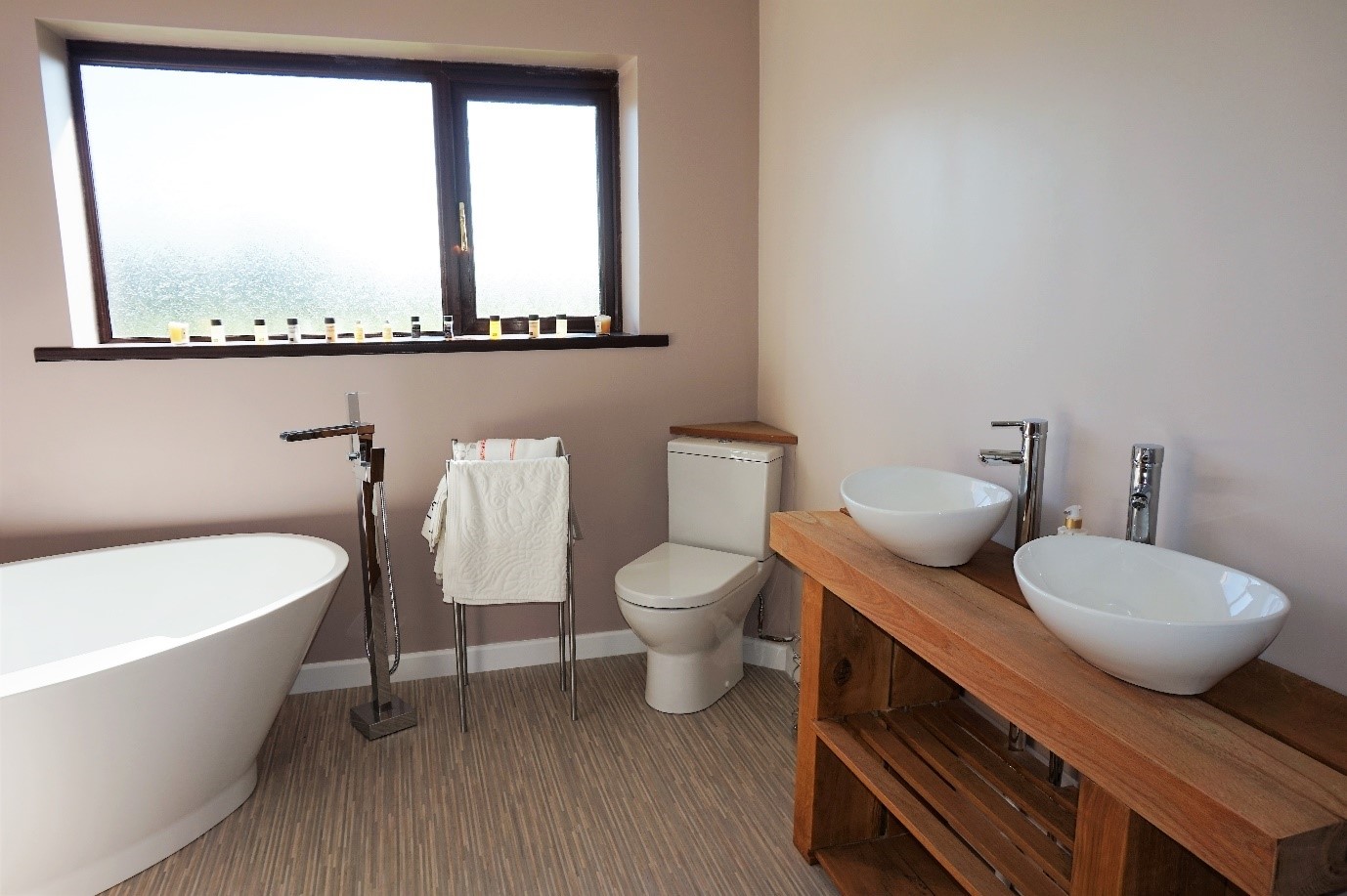 simple contemporary bathroom freestanding bath tub basin