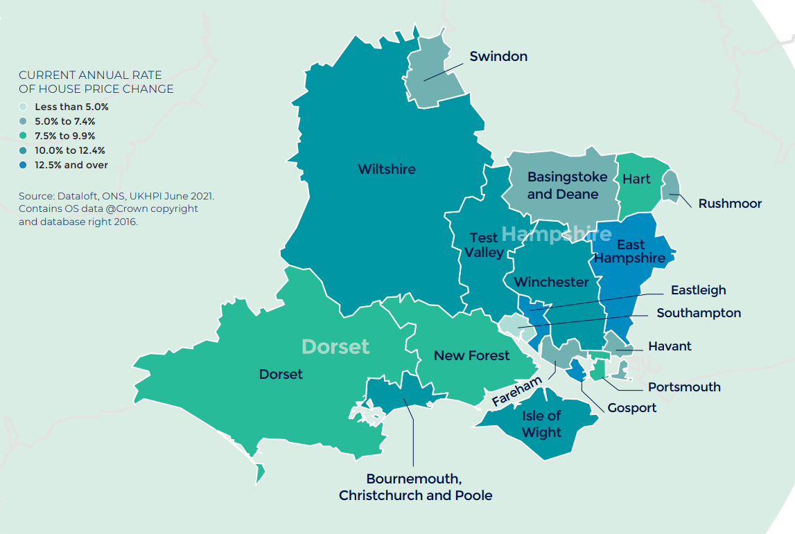 Southern Autumn regional property market report map UK