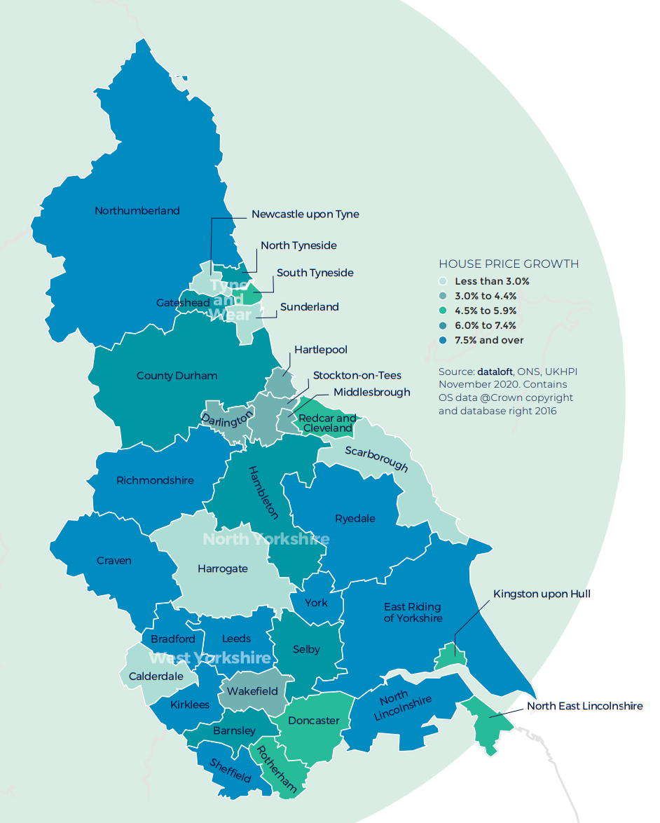 Spring 2021 property maket update - North East England regional table