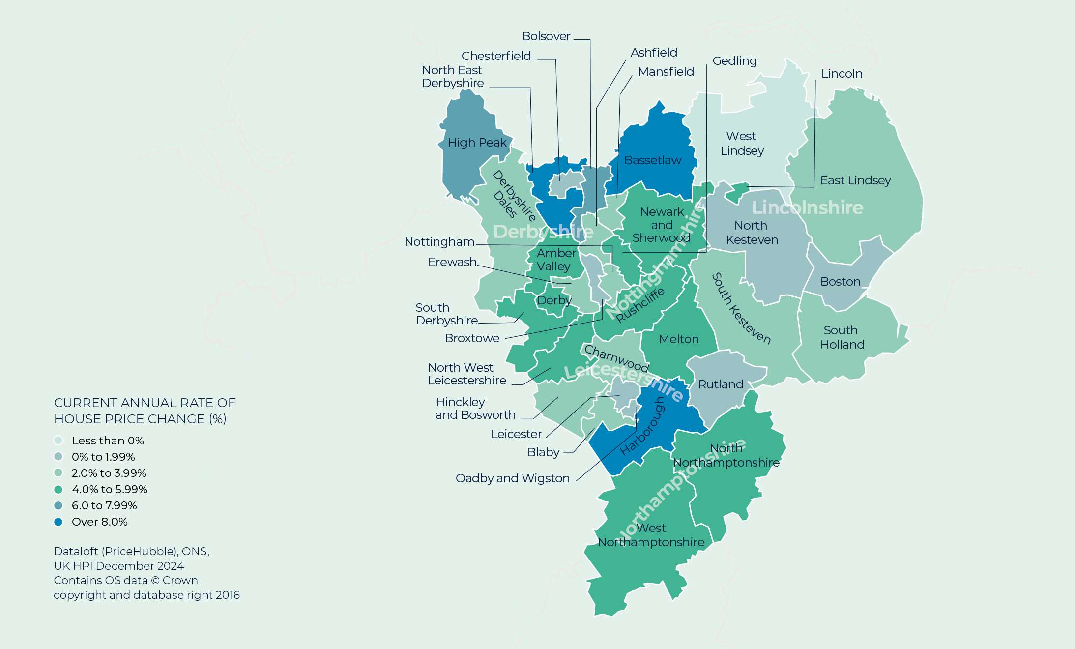 East Midlands Map