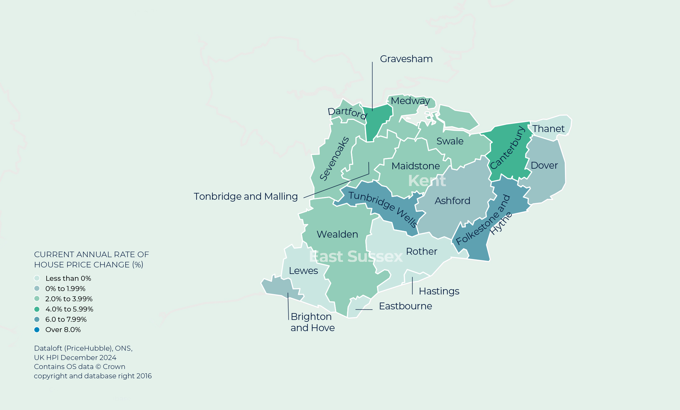 South East map