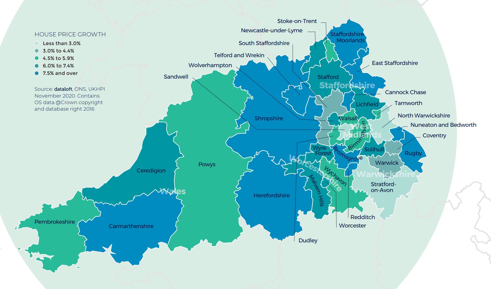 West midlands and wales regional property market report house price growth