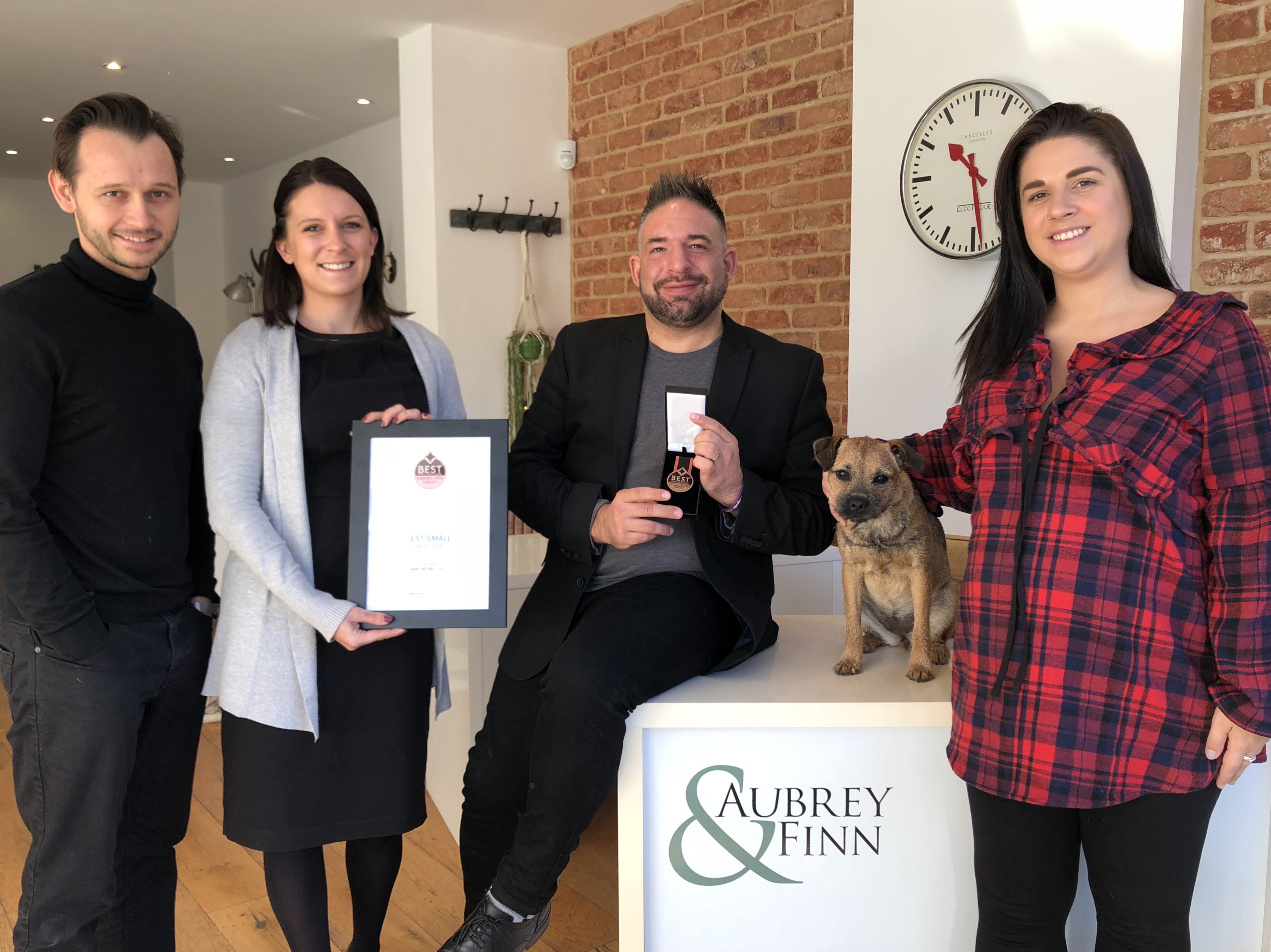 Aubrey and Finn recognised as Best Estate Agents at EA Masters Awards