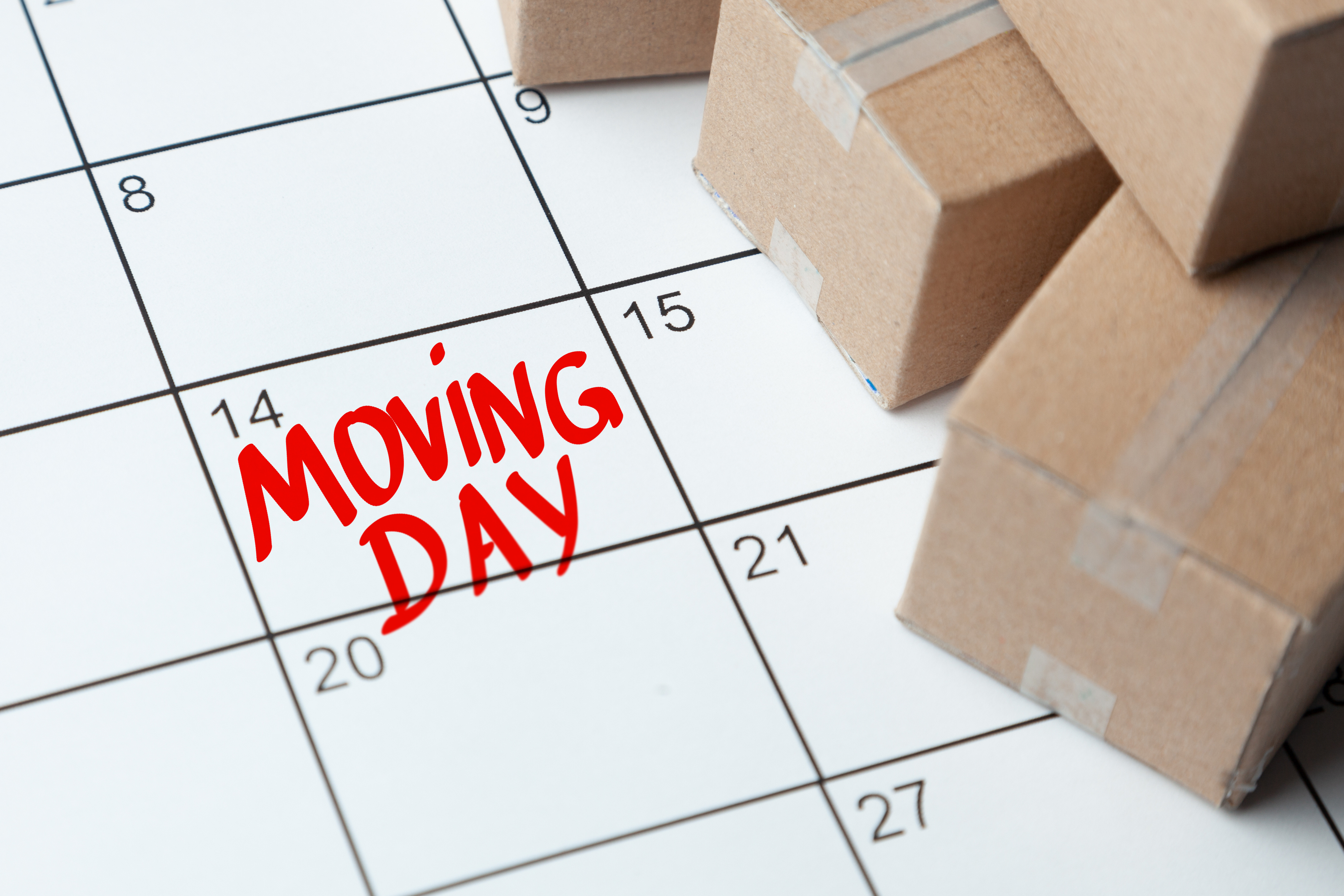 Moving day on the calendar 