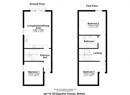 3 bedroom Flat to let in Eglantine Avenue, Belfast, BT9