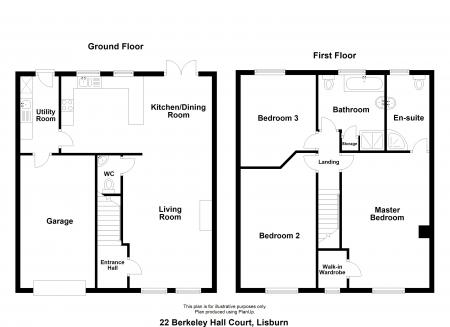 3 bedroom Town house for sale in Berkeley Hall Court, Lisburn, BT27