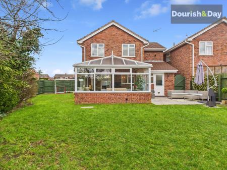 Rear Lawned Garden & Conservatory