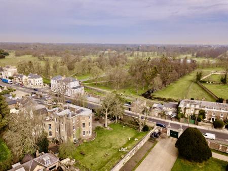 Aerial shot / Ivy House & Bushy Park