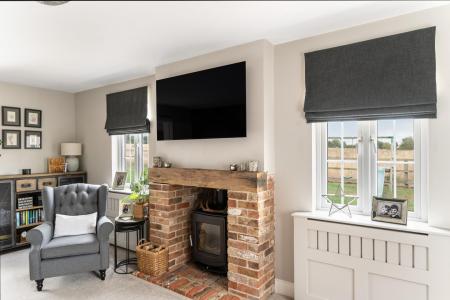 Living Room With Fireplace