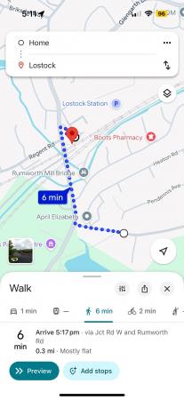 Google Distance To T