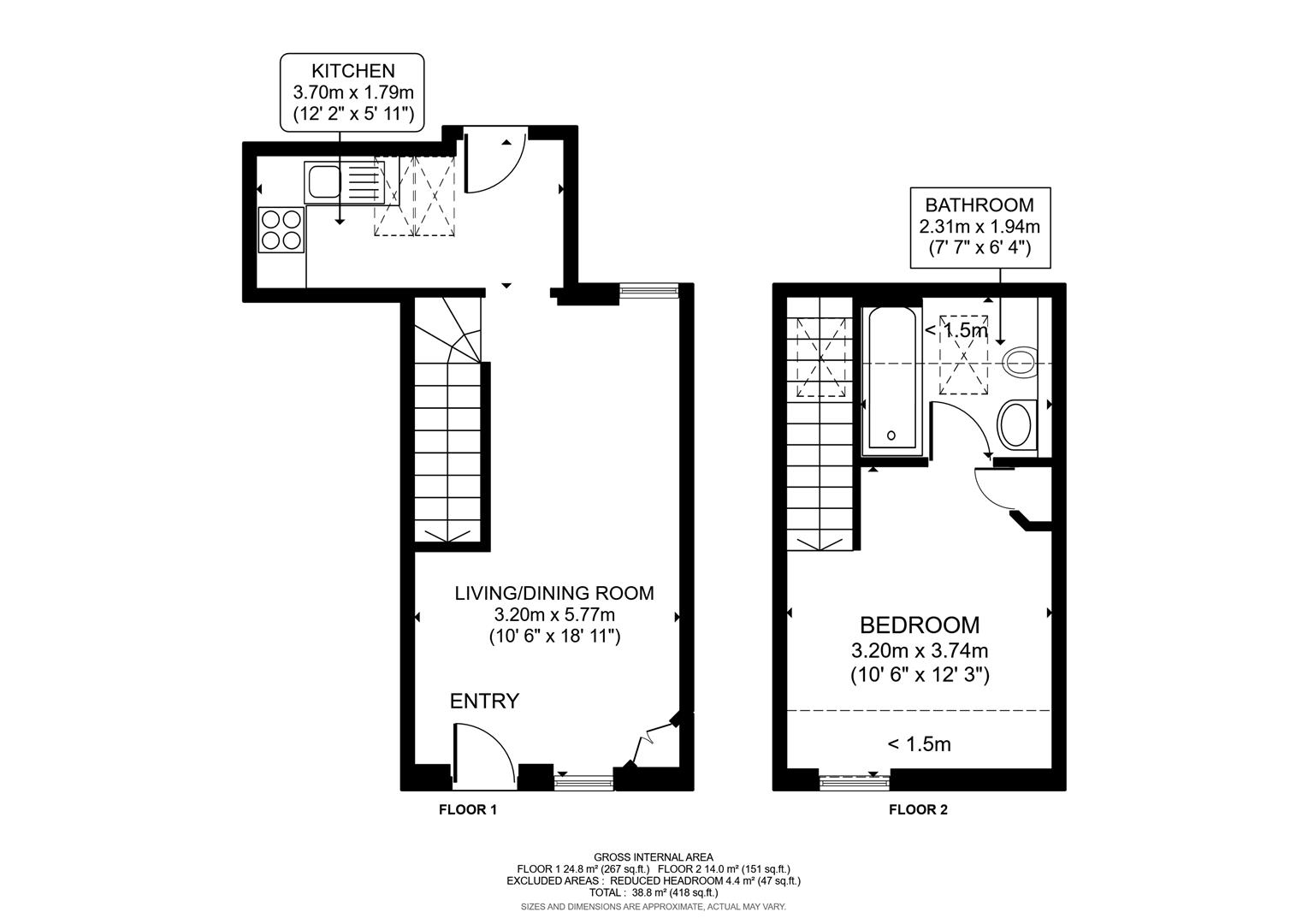 1 bedroom Terraced House for rent in Stamford