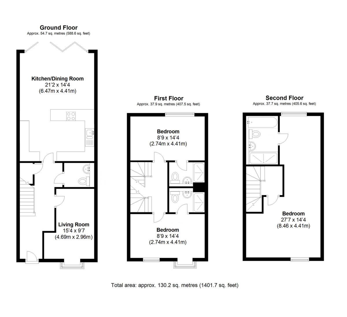 3 bedroom Terraced House for sale in Kingston Upon Thames