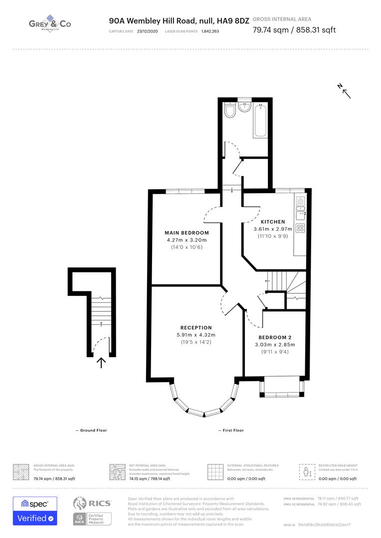 2 bedroom Flat for rent in Wembley