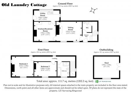 Floor Plan Old Laundry Cottage Somerley RINGWOOD (