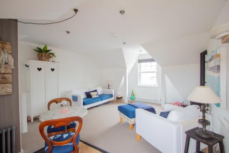 dual-aspect sitting room and kitchen