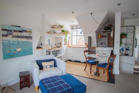 dual-aspect sitting room and kitchen