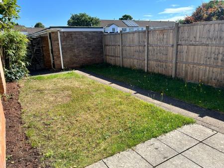 Rear garden towards garage