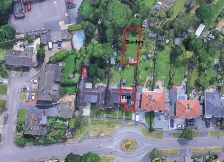 aerial view property & garden.