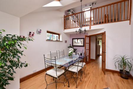 Mezzanine level over dining room