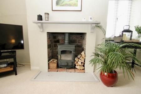 Fireplace in the sit