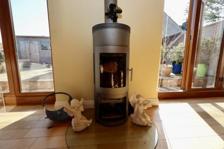 Woodburner in sittin