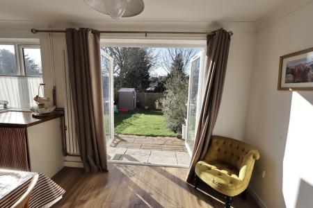 French doors leading