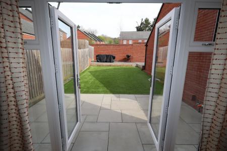 French doors into ga