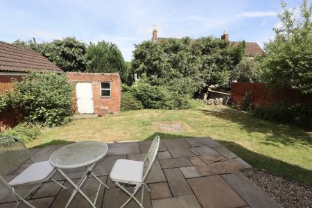 Rear garden and outb