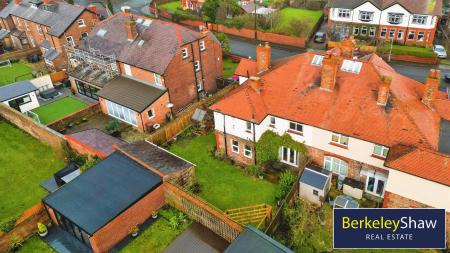 Rear garden aerial view